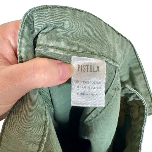 Pistola Tammy High Rise Trouser Utilitarian Button Fly Pants Colonel Army Green - Picture 11 of 15